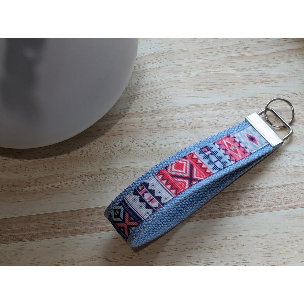 Aztec‎ Keychain Wristlet Fabric Key FOB Gift Diamond Tribal XO Western Cowboy - Picture 5 of 9